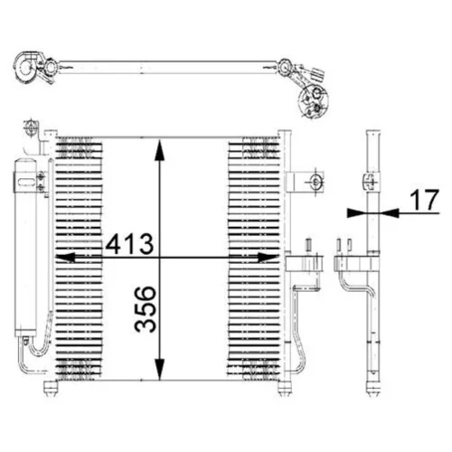 Kondenzátor klimatizácie MAHLE AC 677 000S - obr. 1