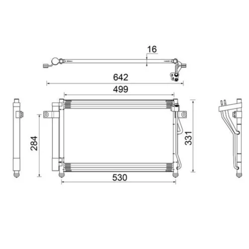 Kondenzátor klimatizácie MAHLE AC 679 000S - obr. 1