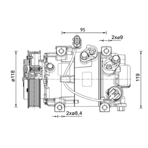 Kompresor klimatizácie MAHLE ACP 1466 000P - obr. 2