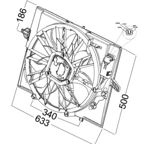 Ventilátor chladenia motora MAHLE CFF 215 000P - obr. 1