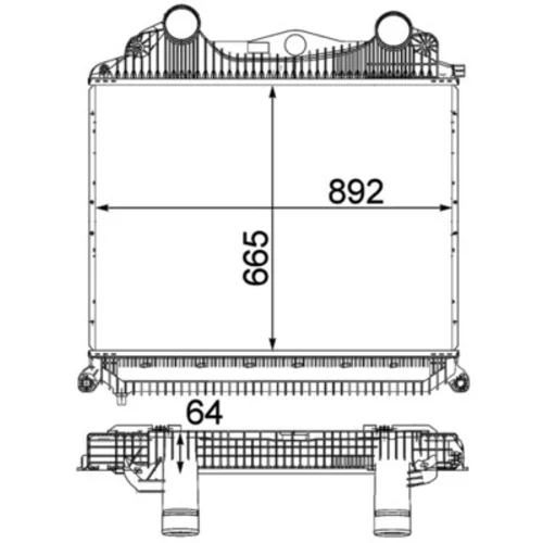 Chladič plniaceho vzduchu MAHLE CI 123 000P - obr. 1