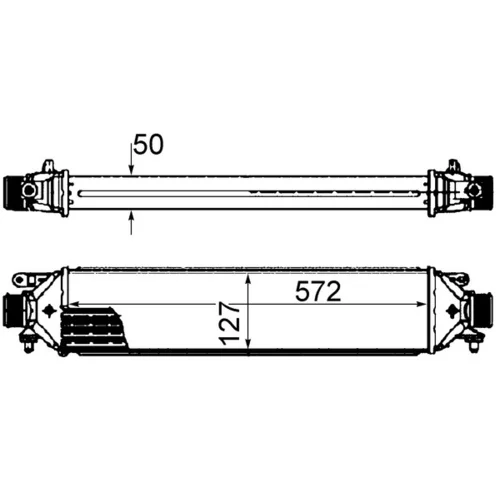 Chladič plniaceho vzduchu MAHLE CI 427 000S - obr. 1