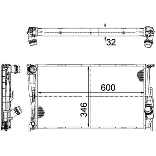 Chladič motora MAHLE CR 1083 000P