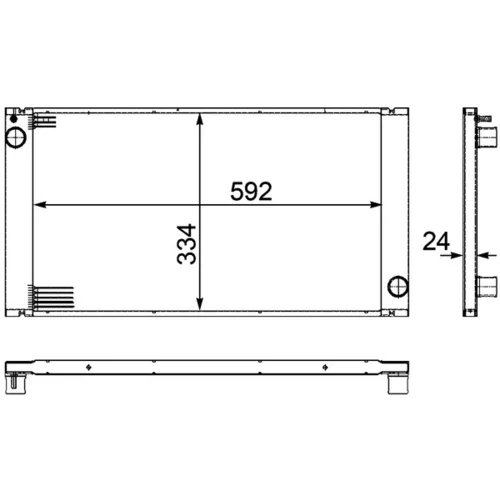 Chladič motora CR 1095 000P /MAHLE/ - obr. 1