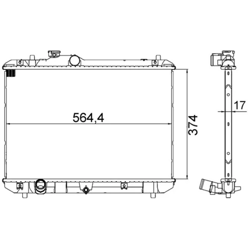 Chladič motora MAHLE CR 1194 000S