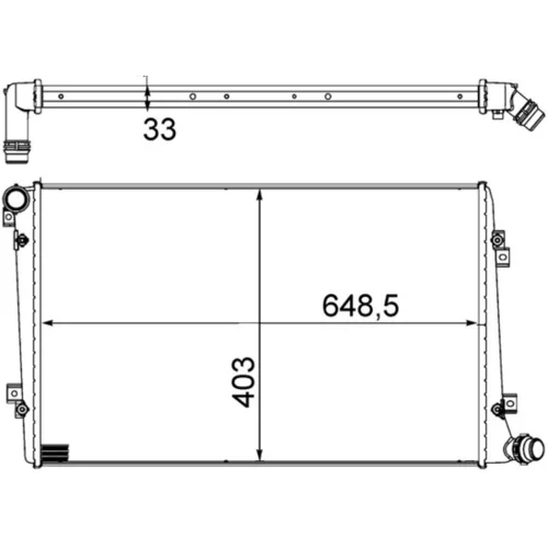 Chladič motora MAHLE CR 1203 000S