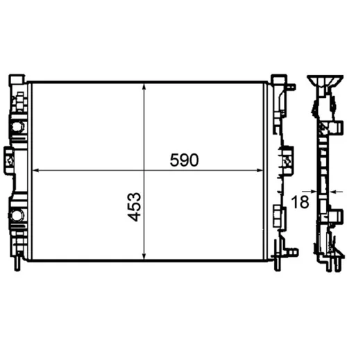 Chladič motora MAHLE CR 1690 000P - obr. 1