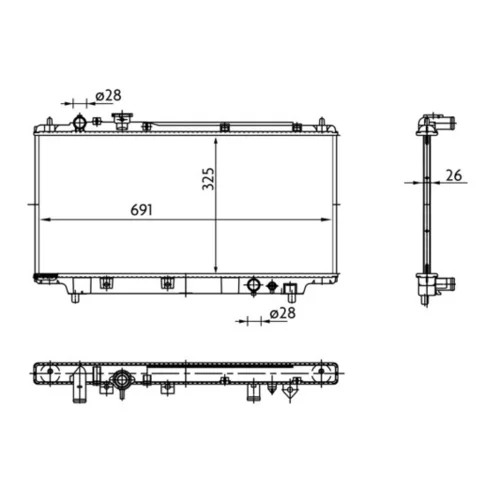 Chladič motora CR 183 000S /MAHLE/ - obr. 1