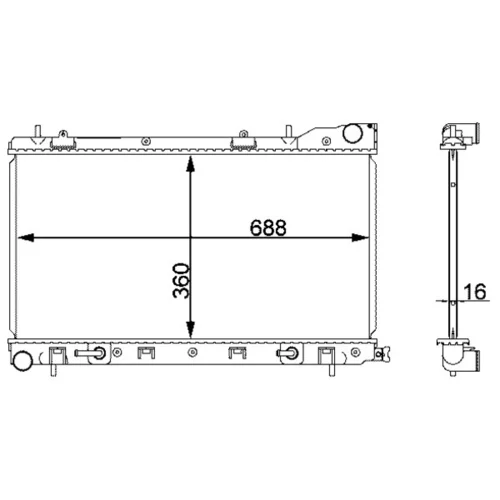 Chladič motora MAHLE CR 2165 000S