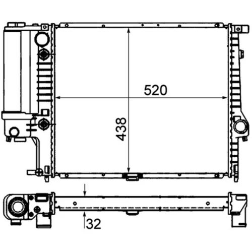 Chladič motora MAHLE CR 329 000P - obr. 1