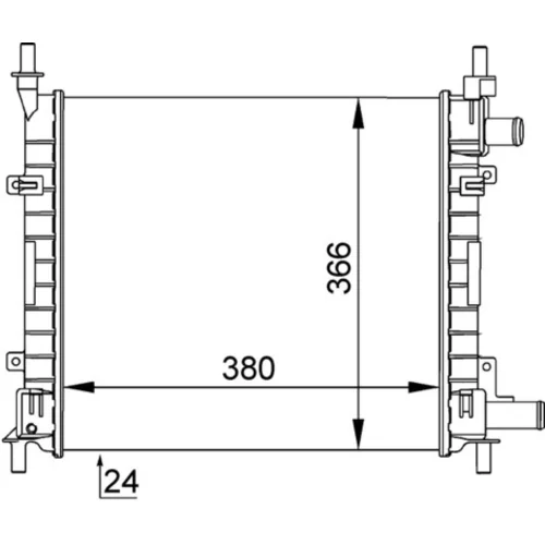 Chladič motora MAHLE CR 382 000S