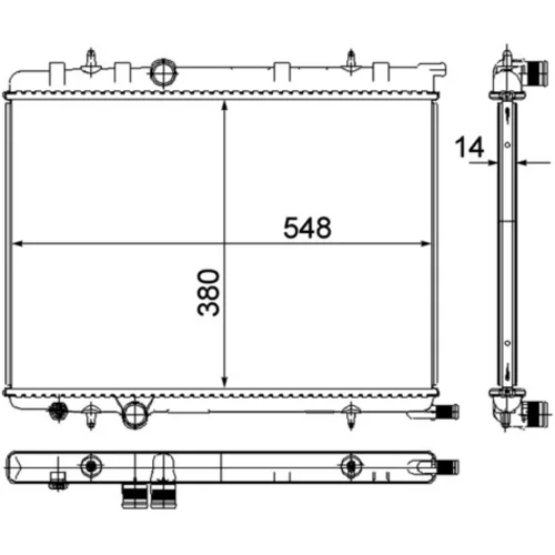 Chladič motora MAHLE CR 515 000P - obr. 1