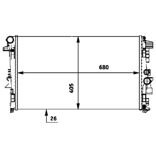 Chladič motora MAHLE CR 608 000P - obr. 1