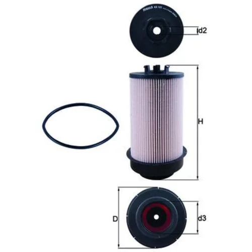 Palivový filter MAHLE KX 181D - obr. 2