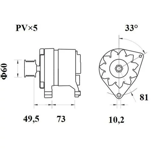 Alternátor MAHLE MG 208 - obr. 2