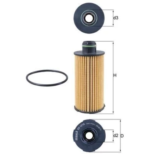 Olejový filter MAHLE OX 1219D - obr. 2