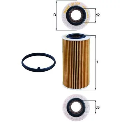 Olejový filter MAHLE OX 379D - obr. 1