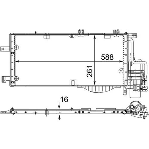 Kondenzátor klimatizácie MAHLE AC 336 000S - obr. 1