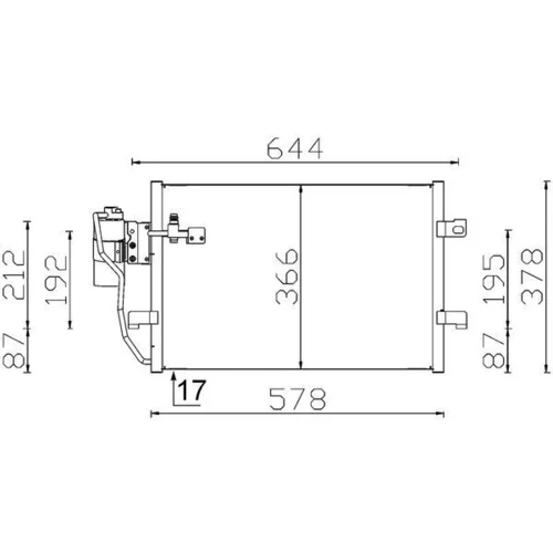 Kondenzátor klimatizácie MAHLE AC 351 000S - obr. 1