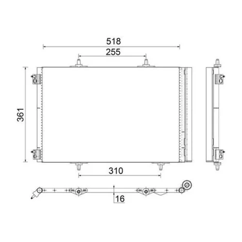 Kondenzátor klimatizácie AC 466 000S /MAHLE/ - obr. 1