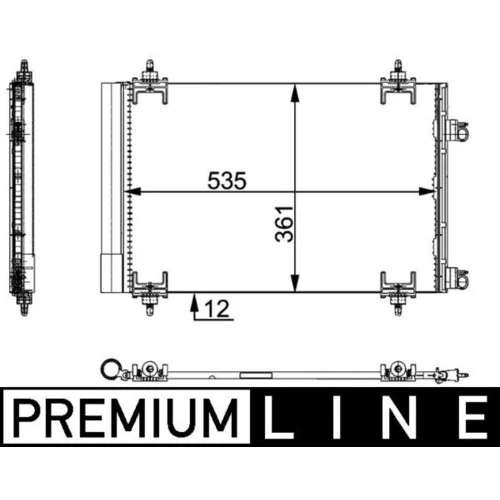 Kondenzátor klimatizácie MAHLE AC 668 000P