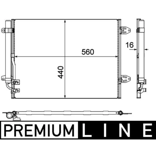 Kondenzátor klimatizácie MAHLE AC 733 000P