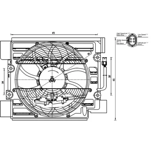 Ventilátor kondenzátora klimatizácie MAHLE ACF 23 000S