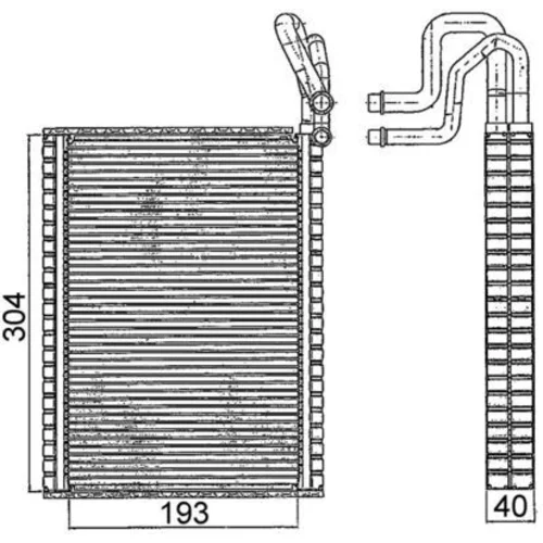 Výparník klimatizácie AE 116 000S /MAHLE/ - obr. 1