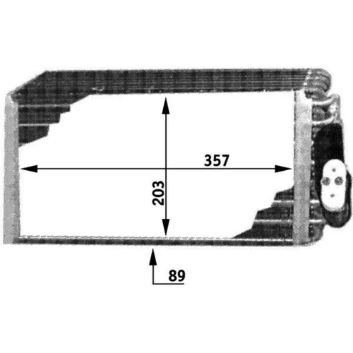 Výparník klimatizácie MAHLE AE 42 000P - obr. 1