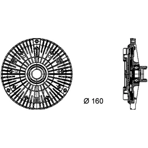 Spojka ventilátora chladenia CFC 57 000P /MAHLE/ - obr. 1