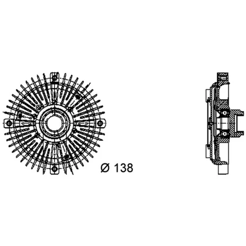 Spojka ventilátora chladenia MAHLE CFC 64 000P - obr. 1