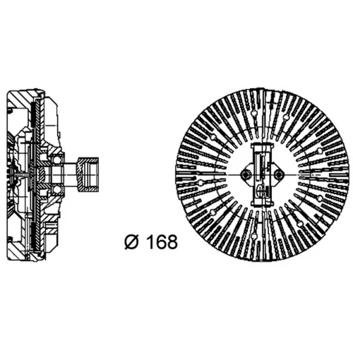 Spojka ventilátora chladenia MAHLE CFC 92 000P - obr. 1