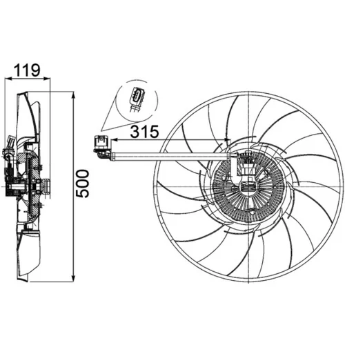 Ventilátor chladenia motora MAHLE CFF 469 000P - obr. 1