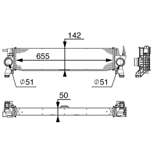 Chladič plniaceho vzduchu CI 153 000P /MAHLE/ - obr. 2