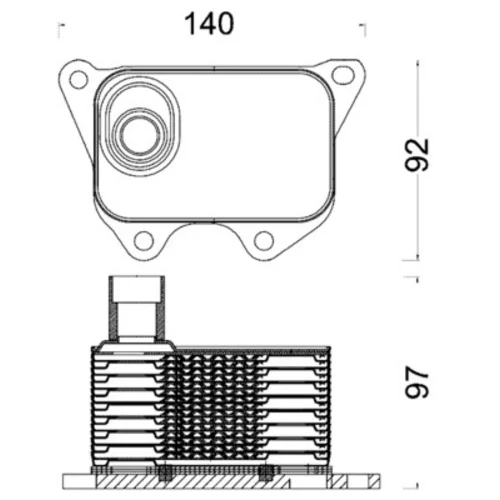 Chladič motorového oleja MAHLE CLC 185 000S