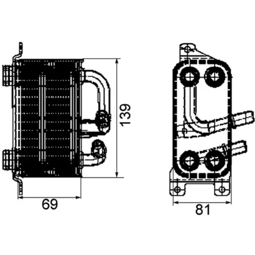 Chladič motorového oleja MAHLE CLC 66 000P - obr. 1