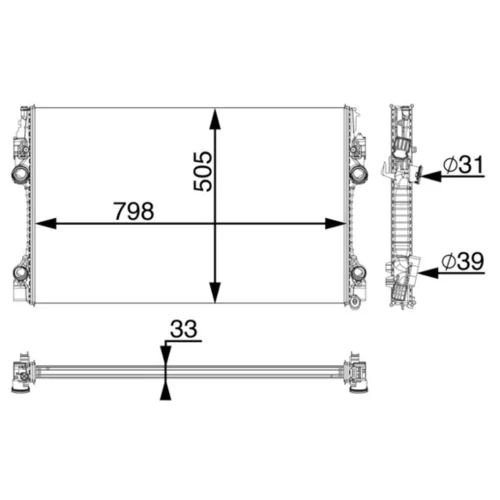 Chladič motora CR 1163 000P /MAHLE/ - obr. 1