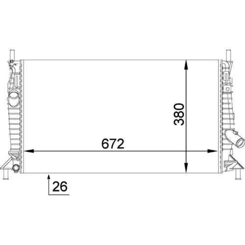 Chladič motora MAHLE CR 1351 000P - obr. 1