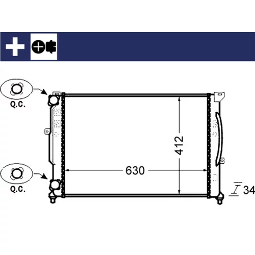 Chladič motora MAHLE CR 1423 000S