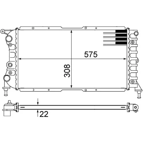 Chladič motora MAHLE CR 1441 000S