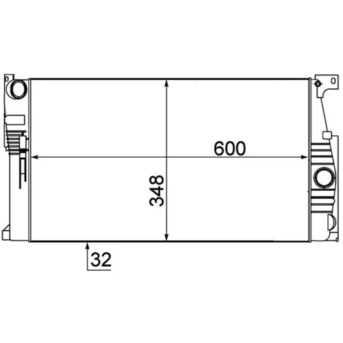 Chladič motora MAHLE CR 1908 000P - obr. 1