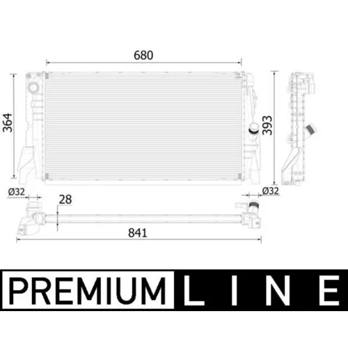 Chladič motora MAHLE CR 2314 000P - obr. 1