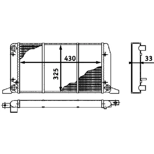 Chladič motora MAHLE CR 412 000S