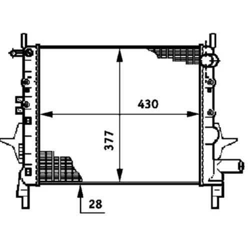 Chladič motora MAHLE CR 614 000P