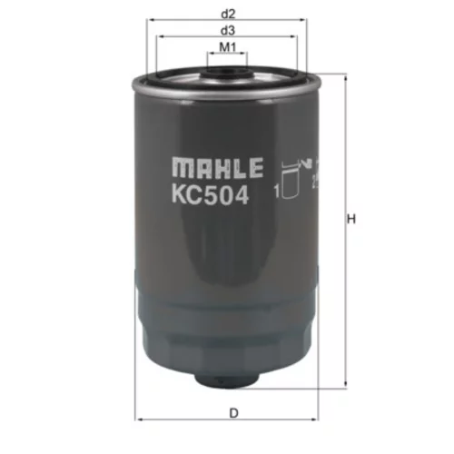 Palivový filter MAHLE KC 504 - obr. 2