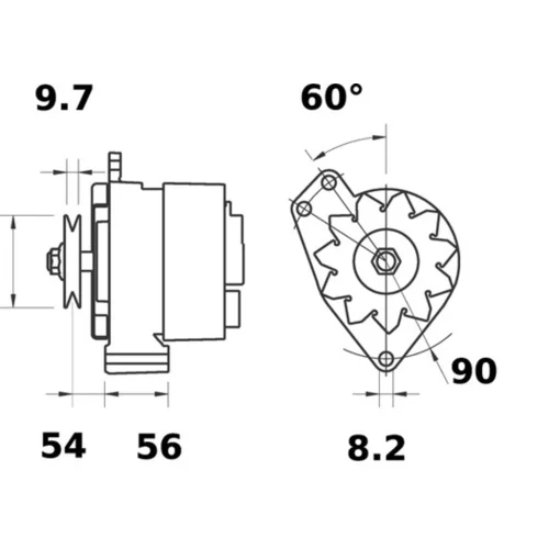 Alternátor MAHLE MG 457 - obr. 2