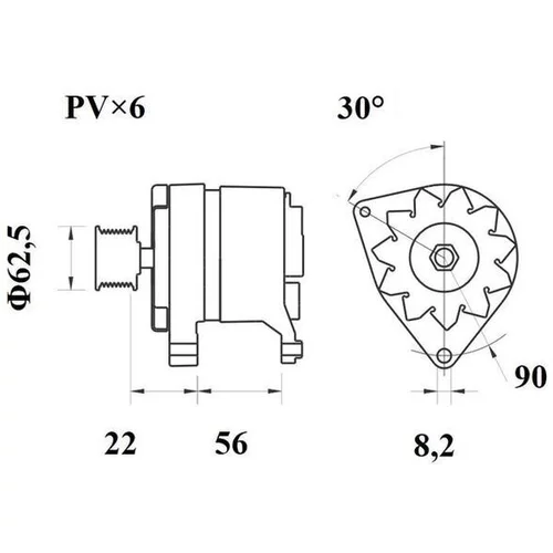 Alternátor MAHLE MG 791 - obr. 1