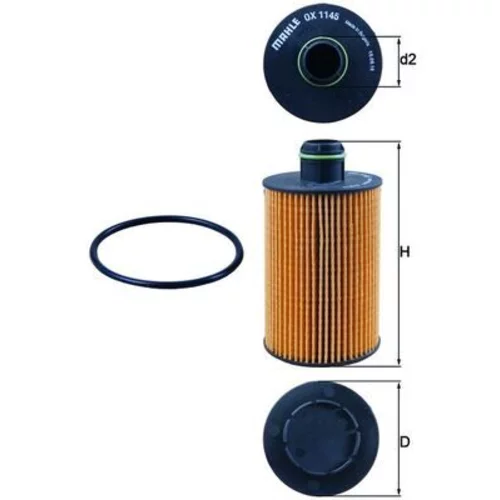 Olejový filter MAHLE OX 1145D - obr. 2