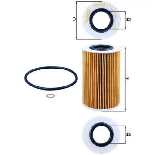 Olejový filter MAHLE OX 436D - obr. 2