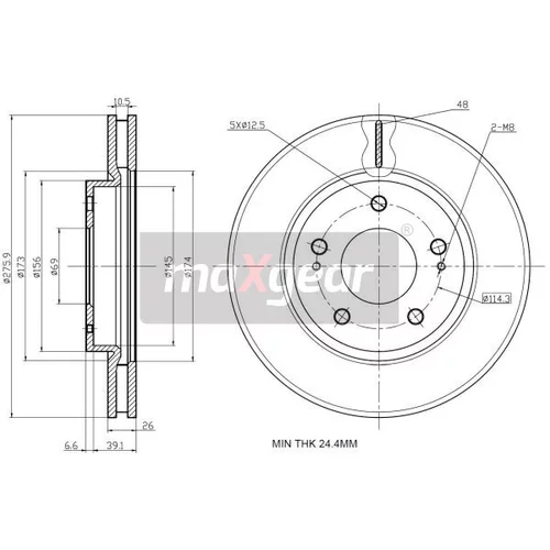 Brzdový kotúč MAXGEAR 19-2388